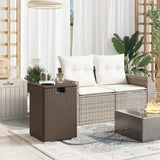 Propane Tank Cover Table Brown 40x40x60 cm Poly Rattan 366295