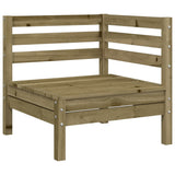 Garden Sofa 3-Seater with Footstool Impregnated Wood Pine 838060