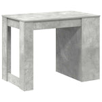 ZNTS Desk with Drawer and Shelf Concrete Grey 102x62x77.5 cm Engineered Wood 858689