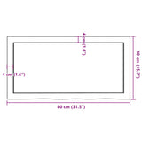ZNTS Wall Shelf 80x40x cm Untreated Solid Wood Oak 363547