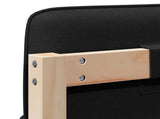 Upholstered Headboard Brown and Black 140 cm Solid Pine Wood 880125