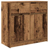 Sideboard with Drawer Old Wood 80x34x76 cm Engineered Wood 861542