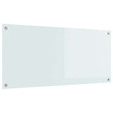 Kitchen Backsplash White 110 x 50 cm Tempered Glass 42001287