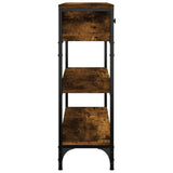 Console Table Smoked Oak 72.5x25x75 cm Engineered Wood 834187