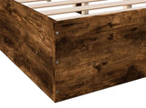 Bed Frame without Mattress Smoked Oak 150x200 cm 3281011