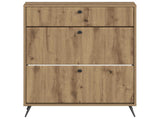 Shoe Cabinet BREDA 78 x 24 x 103 cm Engineered Wood Artisan Oak 897544