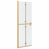 Walk-In Shower Wall Folding Gold 70 x 6.5 x 190 cm 42017969