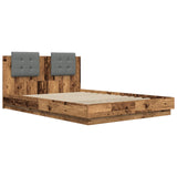 Bed Frame with Headboard Old Wood 150 x 200 cm Engineered Wood 3416340
