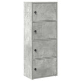 Bookcase Concrete Grey 40x24x102 cm Engineered Wood 860376