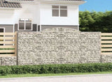 Arched Gabion Baskets 12 pcs 300x50x180/200 cm Galvanised Iron 3146783