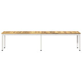 Garden Bench 201 x 35 x 45 cm Solid Acacia Wood White 901753