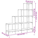 Bookcase Grey Sonoma 122x30x132 cm Engineered Wood and Metal 845444