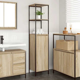 Bathroom Cabinet with Shelves Sonoma Oak 36x35x165 cm 861908