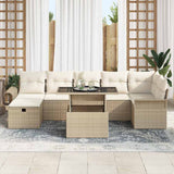 Garden Sofa Set with Cushion 8 pcs Beige Poly rattan 3359688