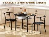 Three-Piece Compact Dining Set - Black T3398P423520