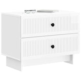 Bedside Cabinet High Gloss White 62 x 34.5 x 47.5 cm 893859