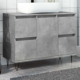 Bathroom Cabinet Concrete Grey 80x33x60 cm Engineered Wood 857234
