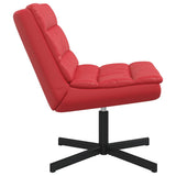 Swivel Chair Red 63 x 75 x 76 cm PU 42007343