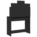 Dressing Table with Mirror Black 96x39x142 cm 837575