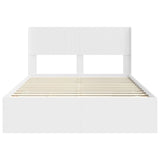 Bed Frame with Storage and Headboard White 150 x 200 cm 3414293