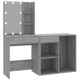 LED Dressing Table with Cabinet Grey Sonoma Engineered Wood 3120186