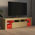 TV Cabinet with LED Lights Sonoma Oak 140x36.5x40 cm 804367