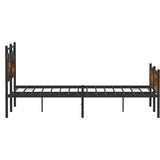 Bed Frame without Mattress Smoked Oak 140x190 cm Engineered Wood 4106926