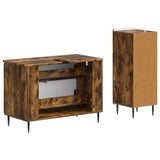 2 Piece Bathroom Cabinet Set ZWOLLE Smoked Oak Engineered Wood 3417680