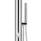 Garden Shower with Brown Base 225 cm Stainless Steel 3070790