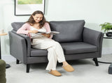 Two-Seater Leathaire Sofa - Grey T3398P424901