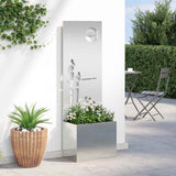 Garden Privacy Screen Silver 50 x 32 x 150 cm Galvanised steel 876474