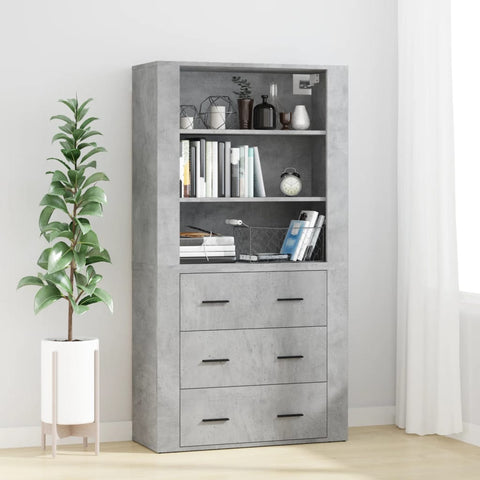 Highboard Concrete Grey Engineered Wood 3185395