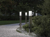Bollard Lights with Sensor&Outlet 3 pcs 80 cm Stainless Steel IP44 4006068