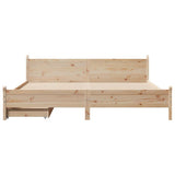 Bed Frame without Mattress 200x200 cm Solid Wood Pine 3309758