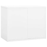 Filing Cabinet White Steel 90x46x72.5 cm Durable Filing Cabinet 336286