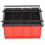 Paper Log Briquette Maker Steel 38x31x18 cm Black and Red 142922