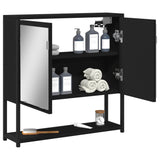 Bathroom Mirror Cabinet Black 60x16x60 cm Engineered Wood 842421