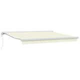 Retractable Awning Cream 400 x 300 cm Fabric and Metal 3330489
