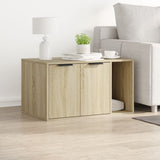Cat Litter Box Enclosure Sonoma Oak 80x50x45 cm Engineered Wood 857735