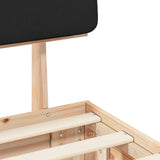 Bed Frame with Upholstered Headboard Black 140 x 200 cm 877346
