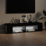 TV Cabinet with LED Lights Black 135x39x30 cm 804230