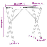 ZNTS Dining Table Legs X-Frame 80x40x73 cm Steel 357909