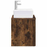 Bathroom Furniture Set Smoked Oak Engineered Wood 3404386