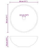 Wash Basin Gloss Black 28x10 cm Ceramic 42000315
