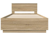Bed Frame with Headboard Sonoma Oak 70 x 190 cm Engineered Wood 3408217