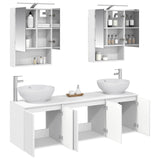 Bathroom Cabinet Set 5 pcs White Engineered Wood 3406479