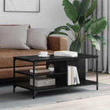 Coffee Table Black Oak 100 x 50 x 45 cm Engineered Wood 886242