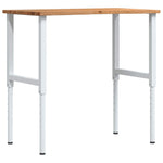 Workbench Light Brown 100x60x cm Solid Wood Oak 3309719