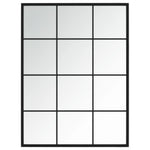 ZNTS Wall Mirrors 2 pcs Black 80x60 cm Metal 3189032