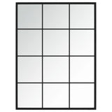 ZNTS Wall Mirrors 2 pcs Black 80x60 cm Metal 3189032